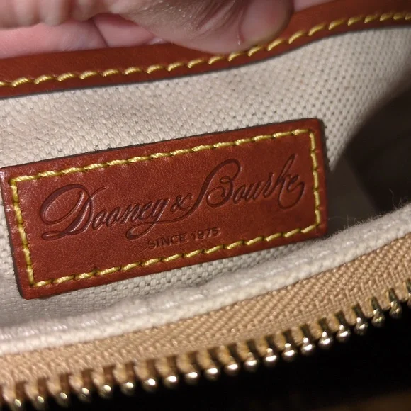 Dooney & Bourke Brown and Tan Logo Shoulder Bag - Picture 4 of 5